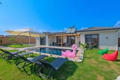 Villa Cocos Damla | Çalış Plajı'na Yürüme Mesafesinde Saunalı ve Jakuzili Lüks Tatil Villası (1040)