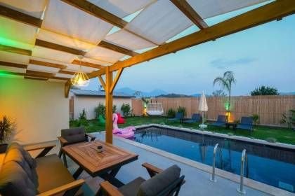 Villa Cocos Damla | Çalış Plajı'na Yürüme Mesafesinde Saunalı ve Jakuzili Lüks Tatil Villası (1040)