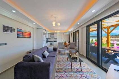 Villa Cocos Damla | Çalış Plajı'na Yürüme Mesafesinde Saunalı ve Jakuzili Lüks Tatil Villası (1040)