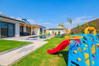 Villa Cocos Damla | Çalış Plajı'na Yürüme Mesafesinde Saunalı ve Jakuzili Lüks Tatil Villası (1040)