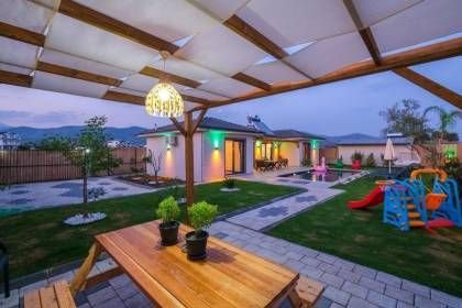 Villa Cocos Damla | Çalış Plajı'na Yürüme Mesafesinde Saunalı ve Jakuzili Lüks Tatil Villası (1040)