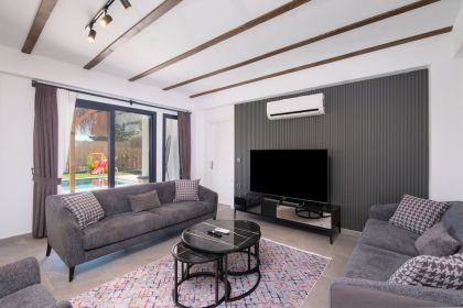 Villa Cocos Serinlik | Çalış Plajı'na Yürüme Mesafesinde Saunalı ve Jakuzili Lüks Tatil Villası (1673)