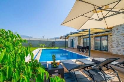 Villa Oga | Fethiye'de Taş Mimari Konseptli, Jakuzili Lüks Tatil Villası (1077)