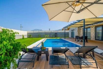 Villa Oga | Fethiye'de Taş Mimari Konseptli, Jakuzili Lüks Tatil Villası (1077)